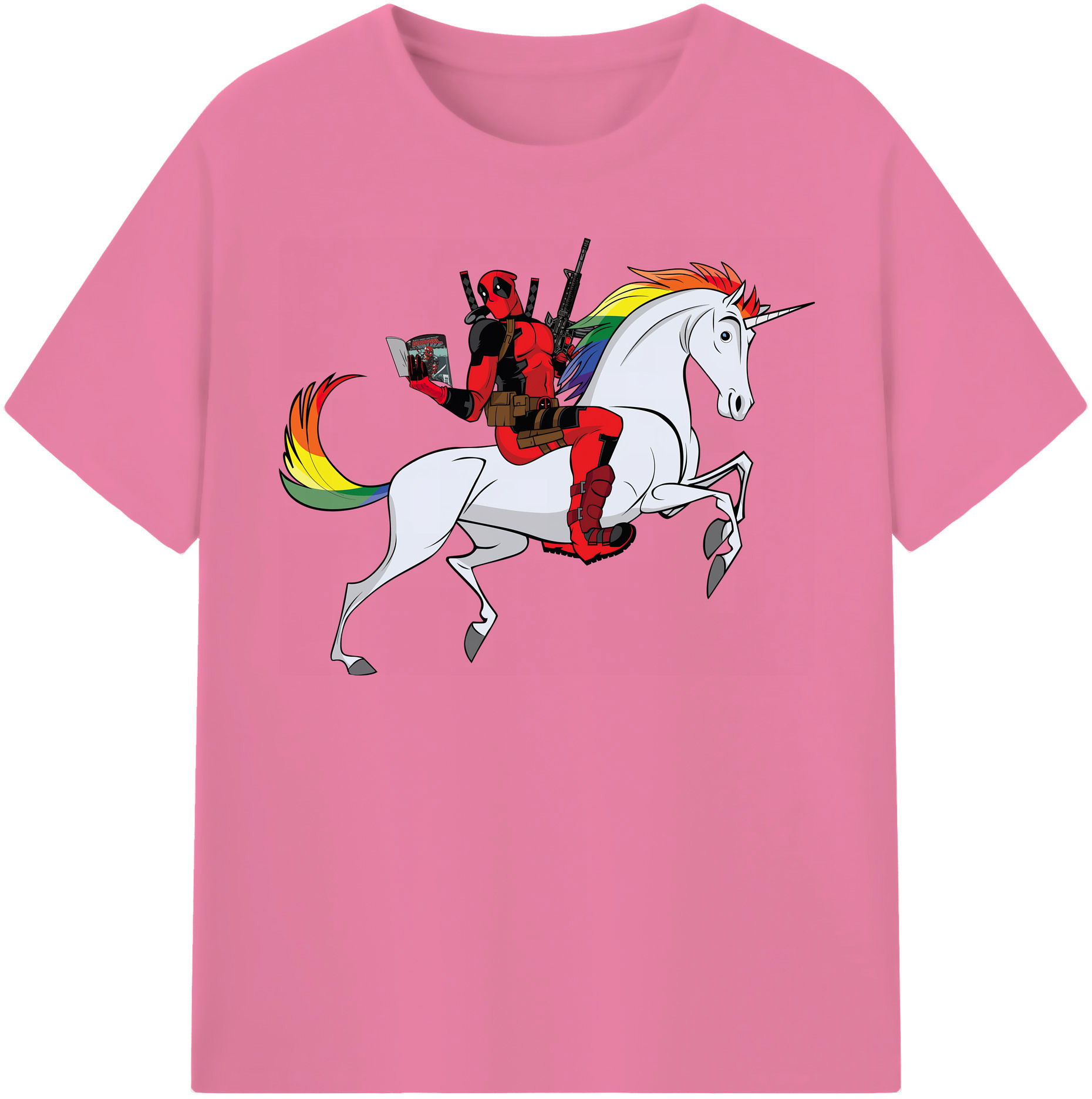 （画像用） Deadpool デッドプール 綿100％半袖Tシャツ（フロントプリント）